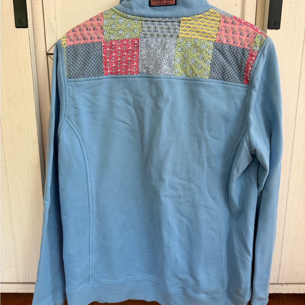 Vineyard Vines Blue Half-Zip With Patchwork - image 2